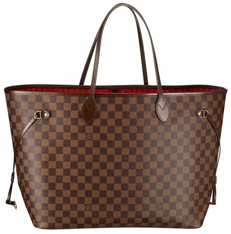 Neverfull bag Louis Vuitton Brown in Cotton 